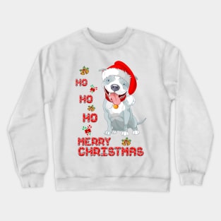 Staffie - Ho, Ho Ho, Merry Christmas! Especially for Staffordshire Bull Terrier Dog Lovers! Crewneck Sweatshirt